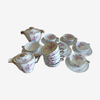 Tea set part by André Giraud - Limoges porcelain