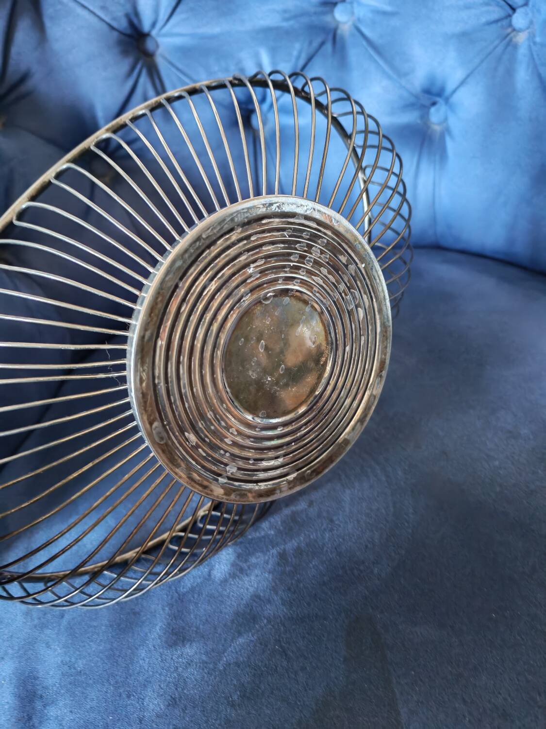 Silver-plated metal basket