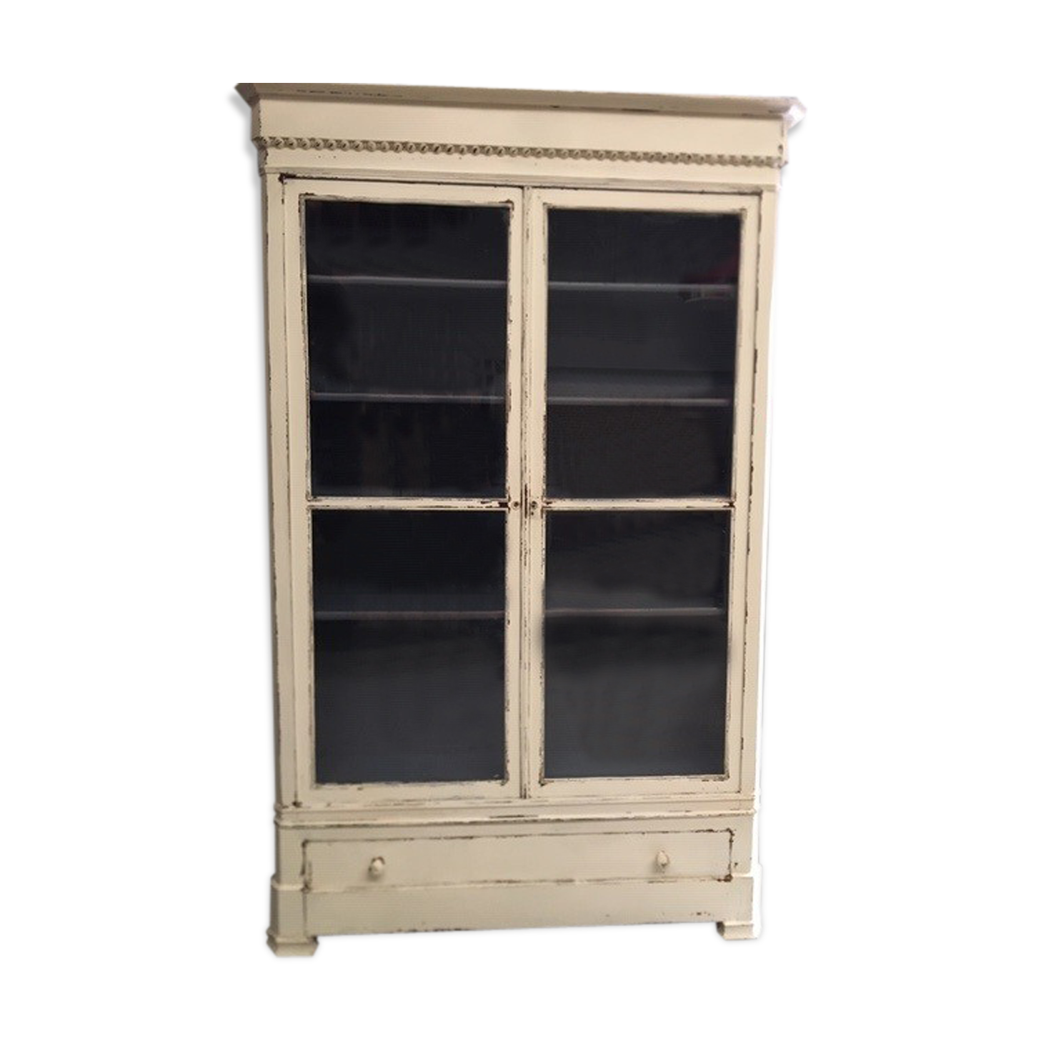 Old mahogany patinated bookcase