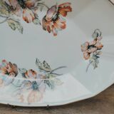 Plat art déco ovale en porcelaine