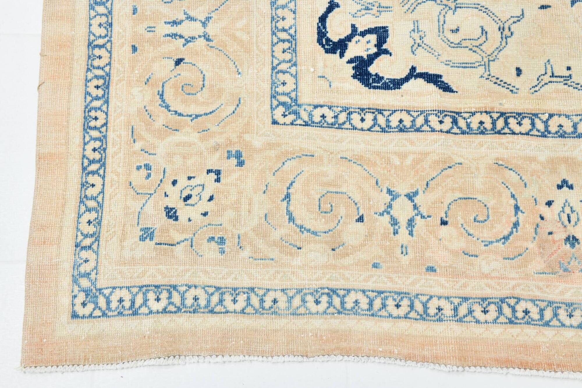 9x12 Salmon Pink Blue Classic Antique 56s Persian Rug, 289x376Cm