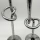XXL "Giant Knot" candlestick pair – 1980s