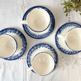 Set of 4 Italian porcelain coffee cups