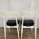 Série de 4 chaises scandinave blanche et noir  Ingrid de Stella 1960.
