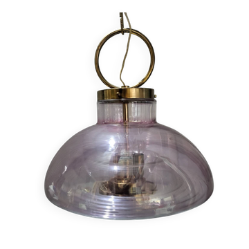 Vintage ceiling lamp suspension chandelier in the style of Carlo Nason, Italy.