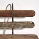 Old bench in iron and pine wood – Central Europe, around 1920