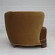 1960s, 2-seater Danish "Banan" sofa, original olive/green furniture velour.