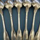 Set of 6 teaspoons in silver metal.