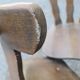 Serie de 10 chaises bistrot vintage en bois massif