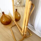 Vintage bamboo psyche mirror