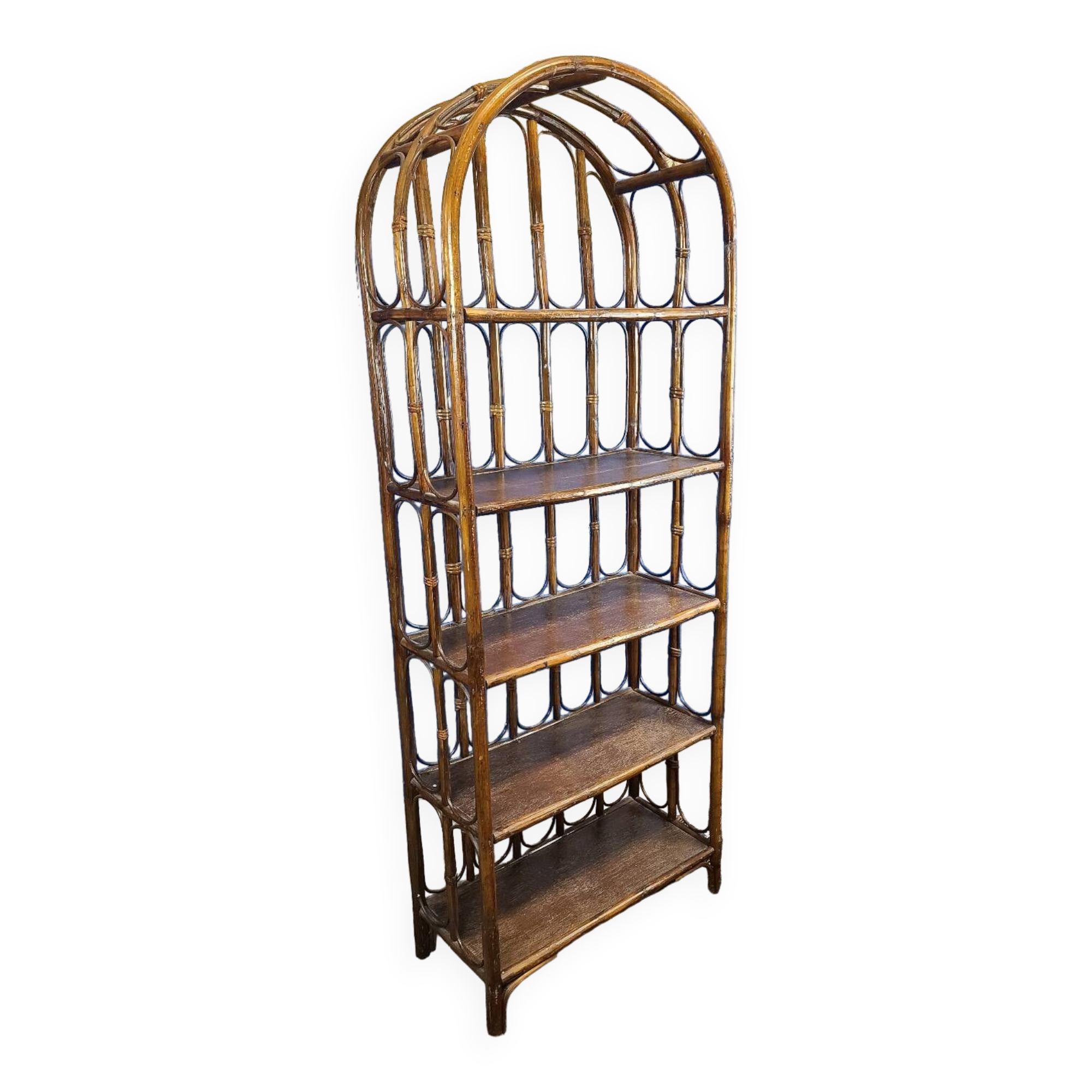 Vintage rattan shelf