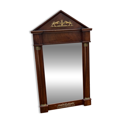 Miroir Empire en acajou et bronzes dorés - Colonnes détachées