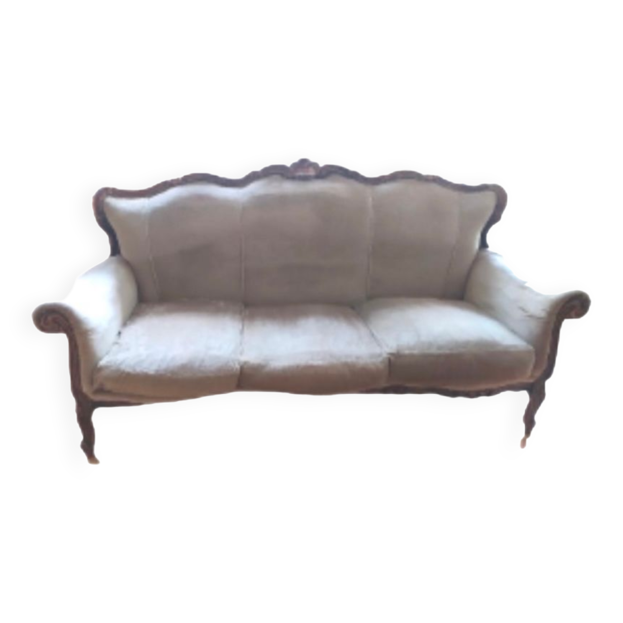 Louis XV Style Velvet Sofa
