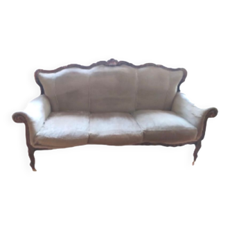 Louis XV Style Velvet Sofa