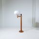 Modern sculptural Scandinavian floor lamp in pine by Uno Kristiansson, Sweden 1970s