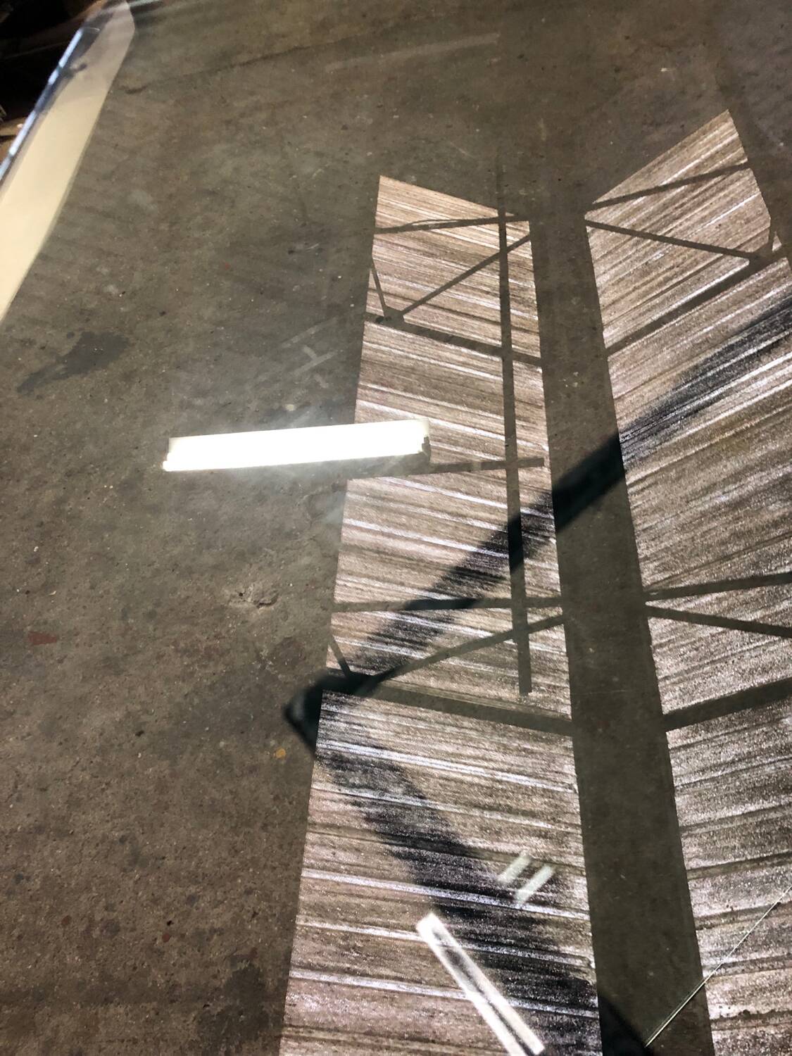Post modern tempered glass table circa 1980