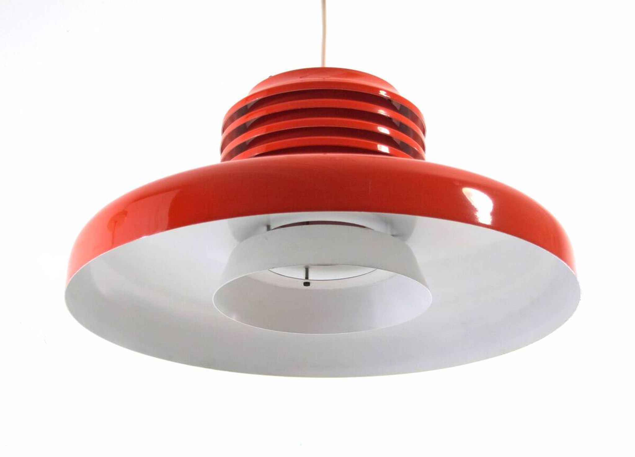 Ferrari red Hans Agne Jakobsson mid-century pendant