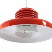 Ferrari red Hans Agne Jakobsson mid-century pendant