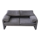 Canapé 2 places Maralunga par Vico Magistretti, édition Cassina bleu violet
