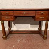 Empire style desk in mahogany and XX century veneer