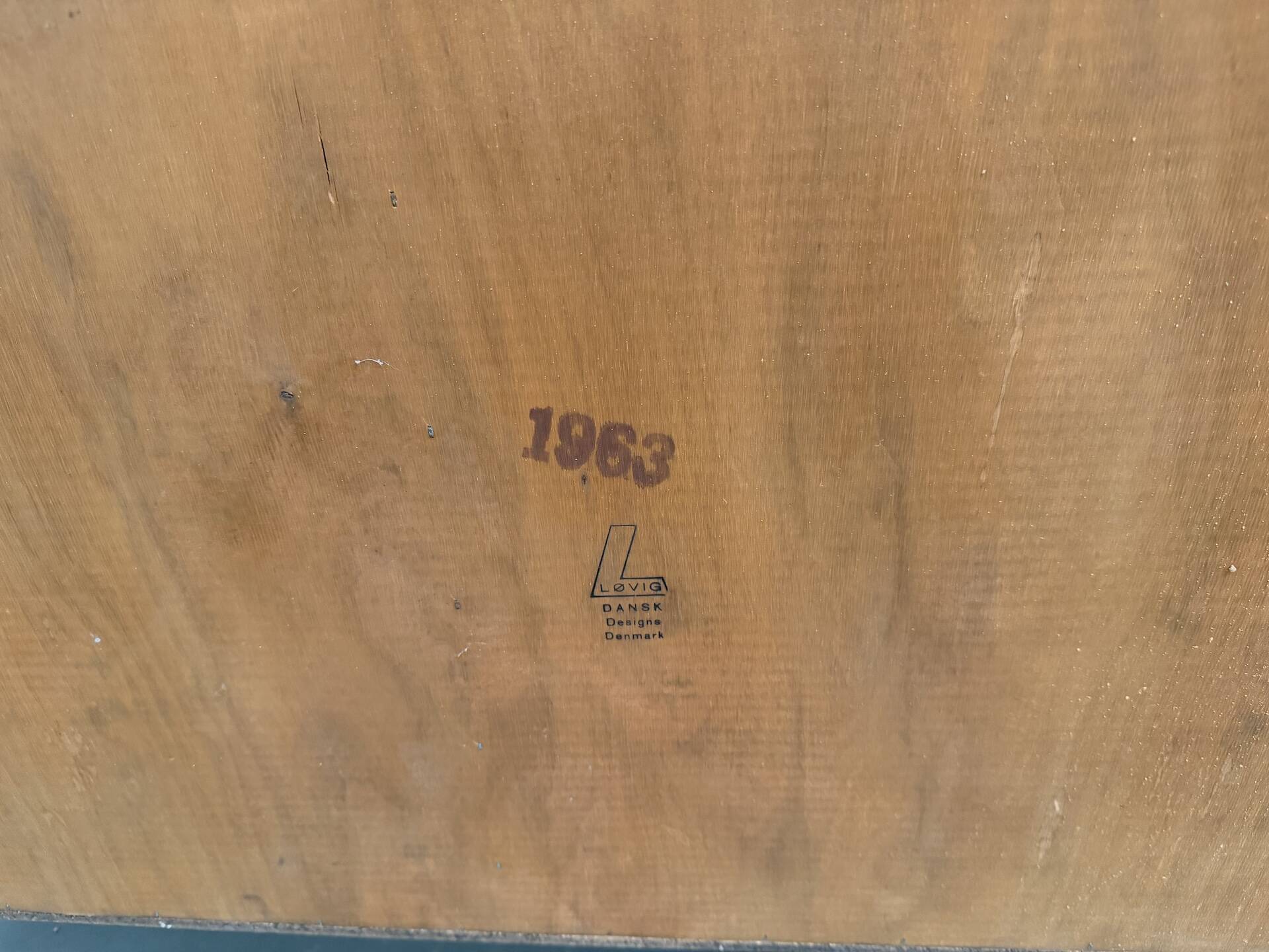 Teak and brass bookshelf designed by Peter Løvig Nielsen, CI.