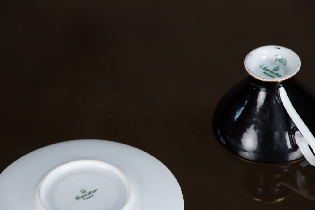 Set Cup and saucer in porcelain Bavaria 1950