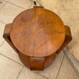 Art Deco pedestal table 1920 in solid wood