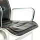 Vintage office chair, aluminium frame and black leather, Sweden 1960s.
