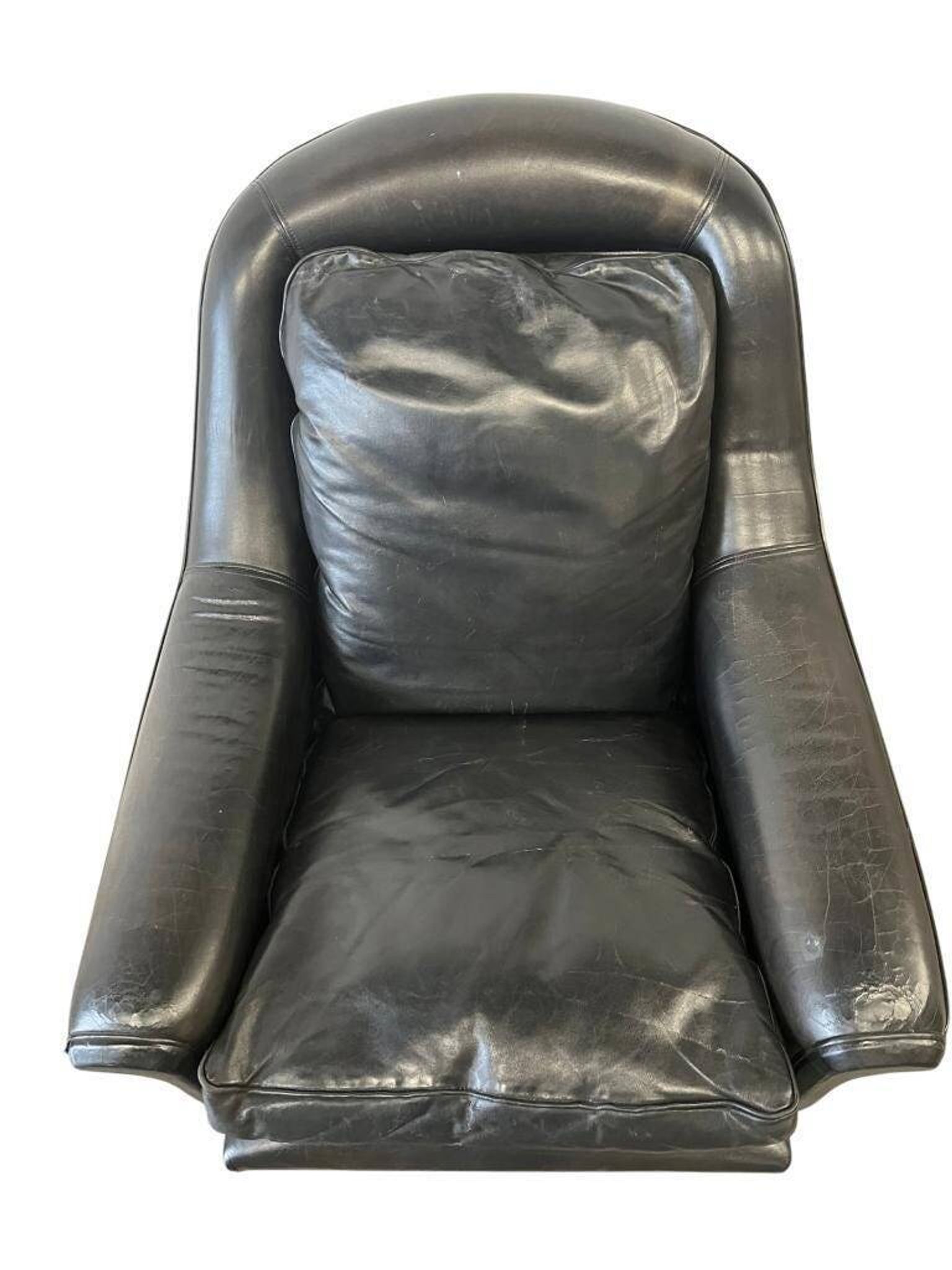 Vintage black Danish armchair / single armchair / ESA lounge chair