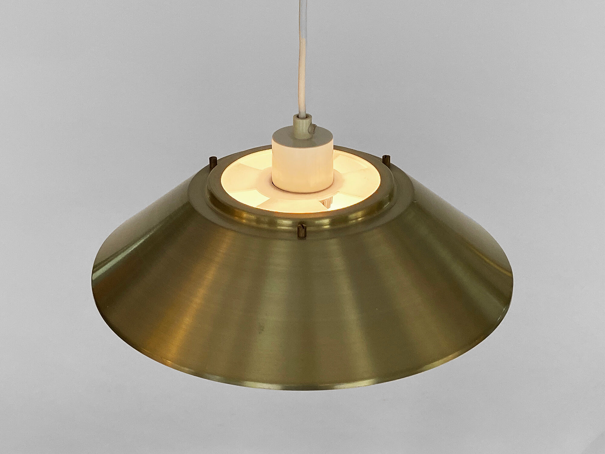Aluminum pendant light by Vadsbo Metall. Sweden 1970s