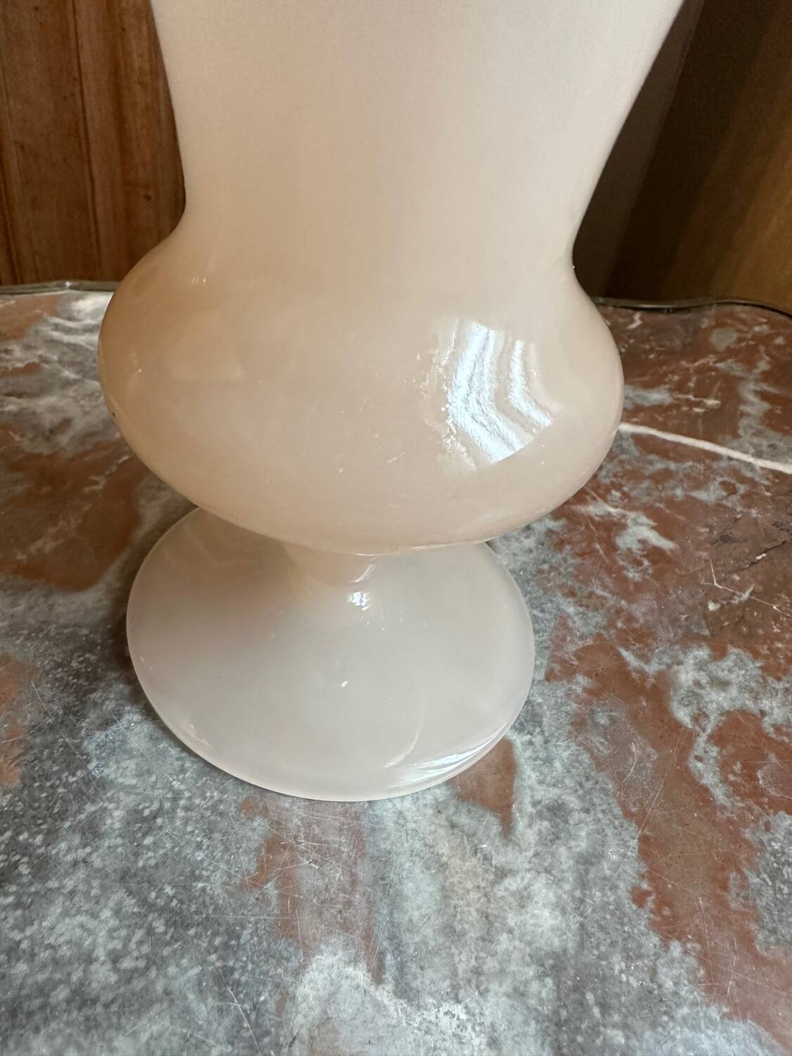 Pink Opaline Vase H 20 cm - 1950s