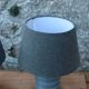 Pair of grey ceramic lamps & mottled grey lampshades – Contemporary design