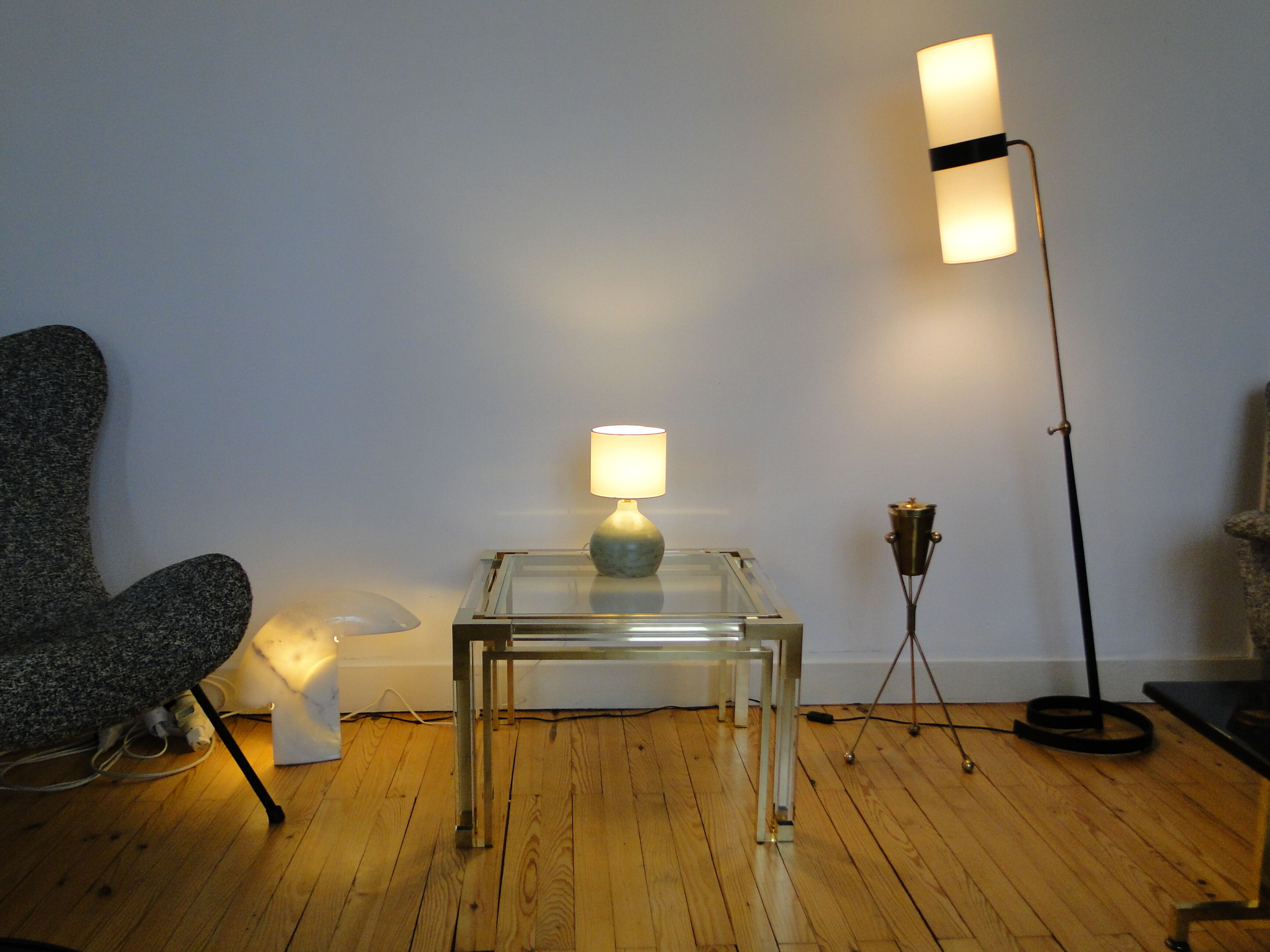 Vintage ceramic bedside table lamp from 1959 France