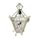 Chandelier suspension in metal, cage shape, from the 60s