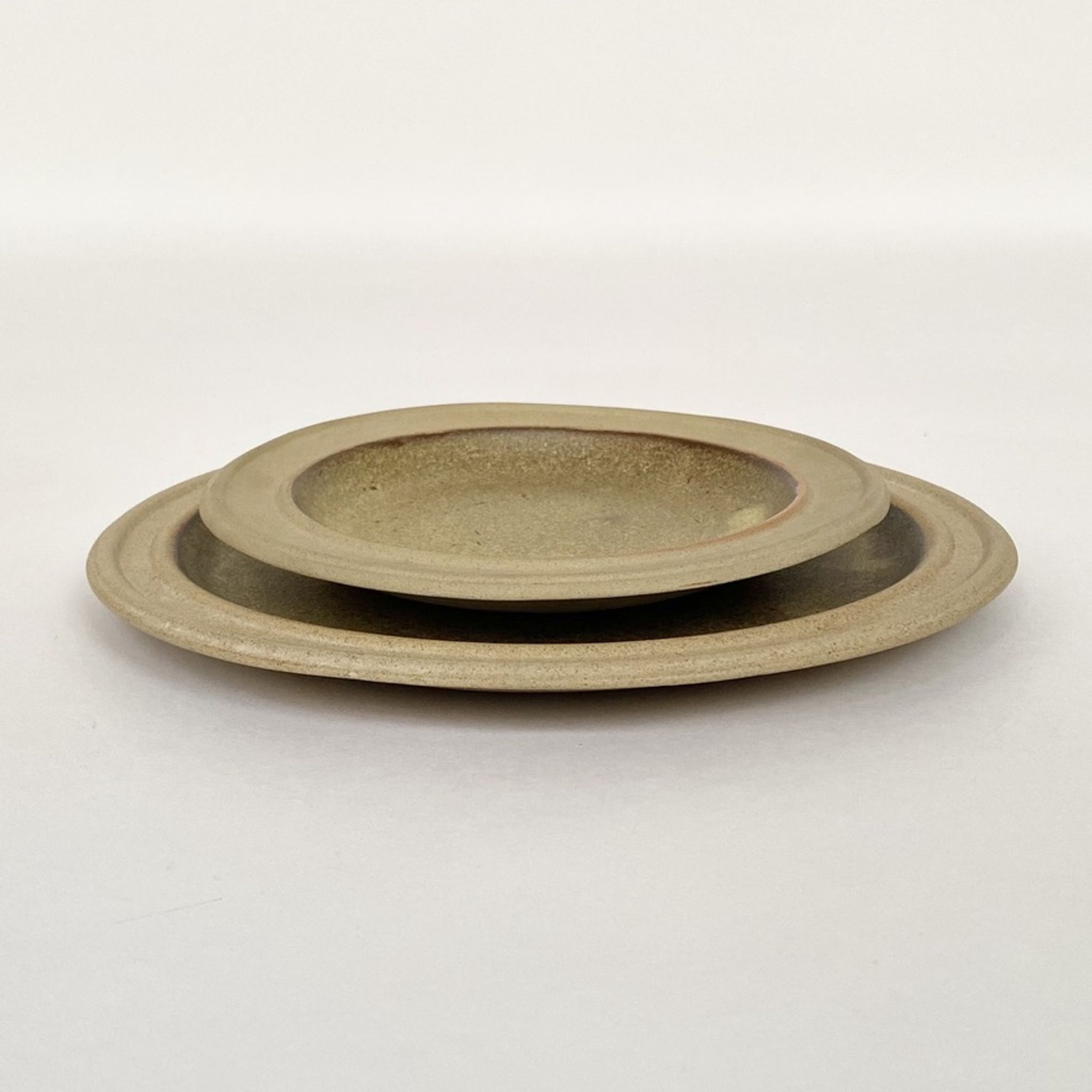 Vintage stoneware serving plates from the 70s