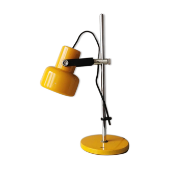 Vintage yellow metal desk lamp 70s