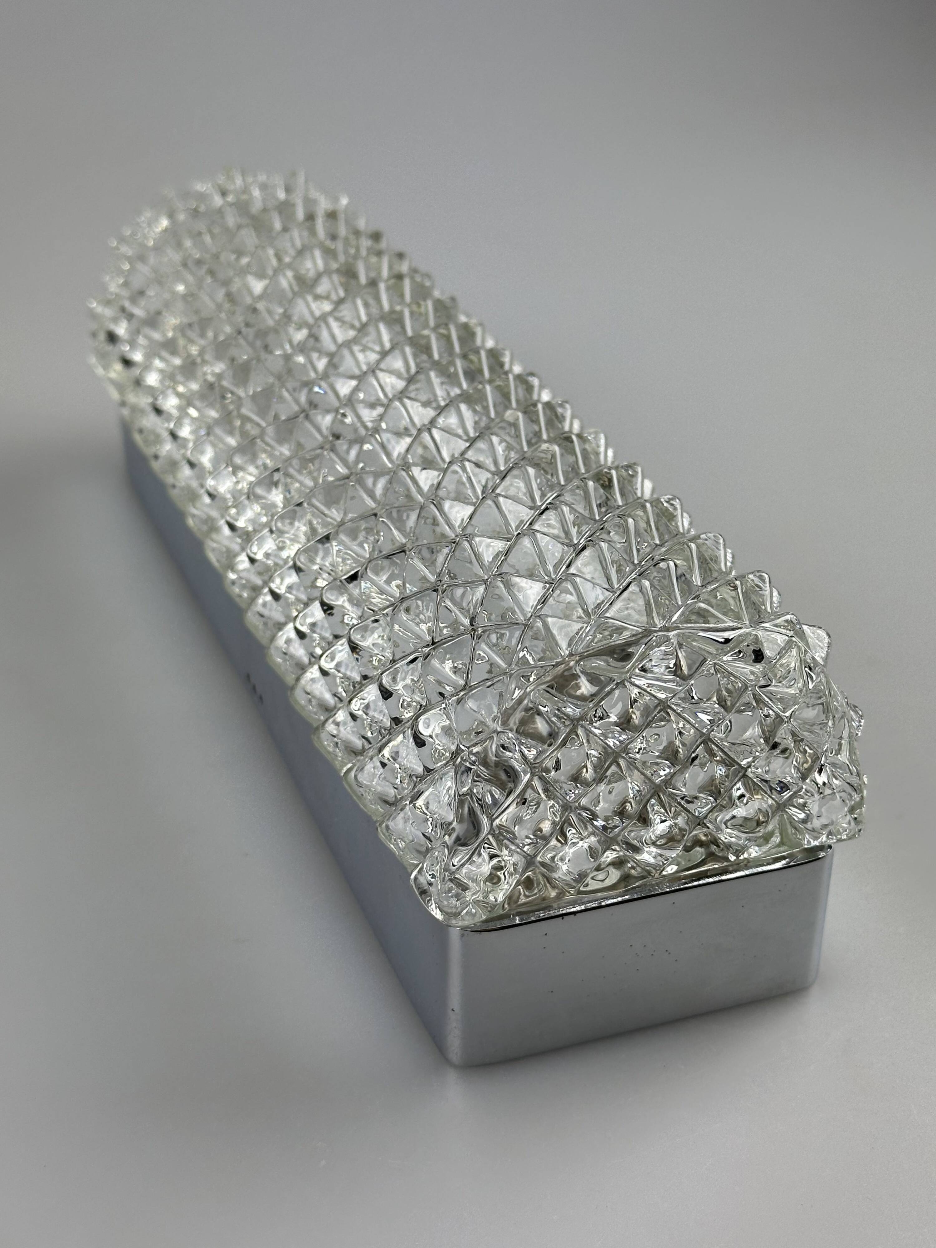 1960s and 1970s Wall Lamp by Glashütte Limburg, Germany, Space Age