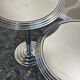 Pair of chrome mirrored sidetables, 1980s