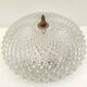 Vintage round ceiling lamp in glass and brass – Diameter 30 cm