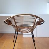 Fauteuil en rotin 1960