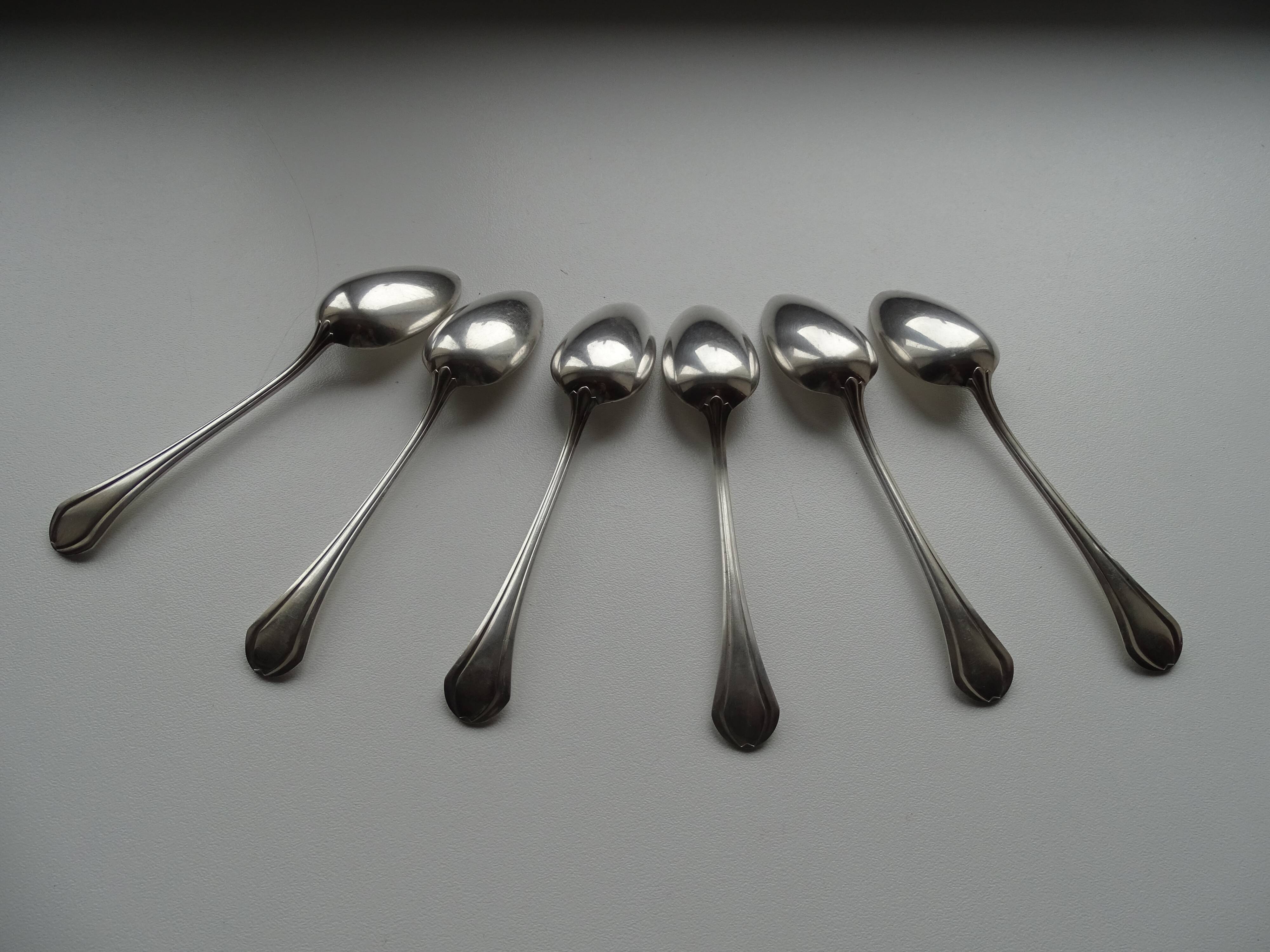 6 dessert spoons silver metal model Printania - 14 cm, Christofle