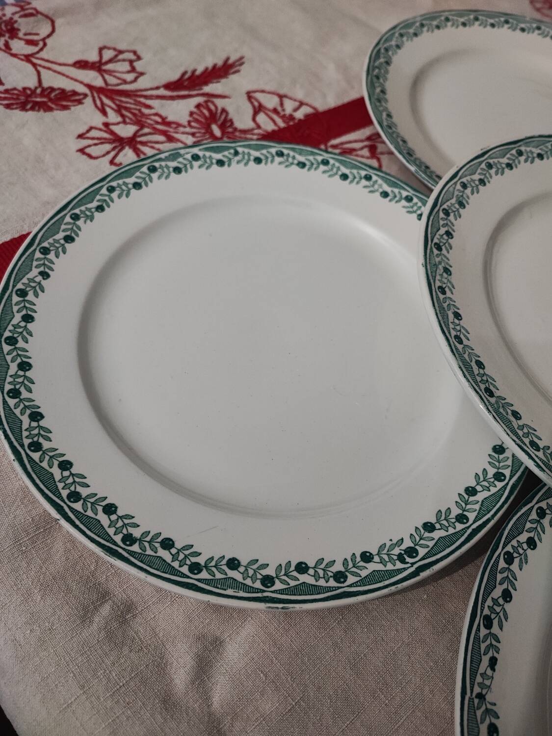 8 antique plates Sarreguemines Orléans