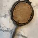 19th century silver-plated bronze hand mirror