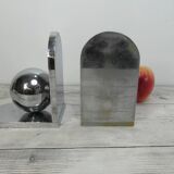 Heavy chrome metal bookends