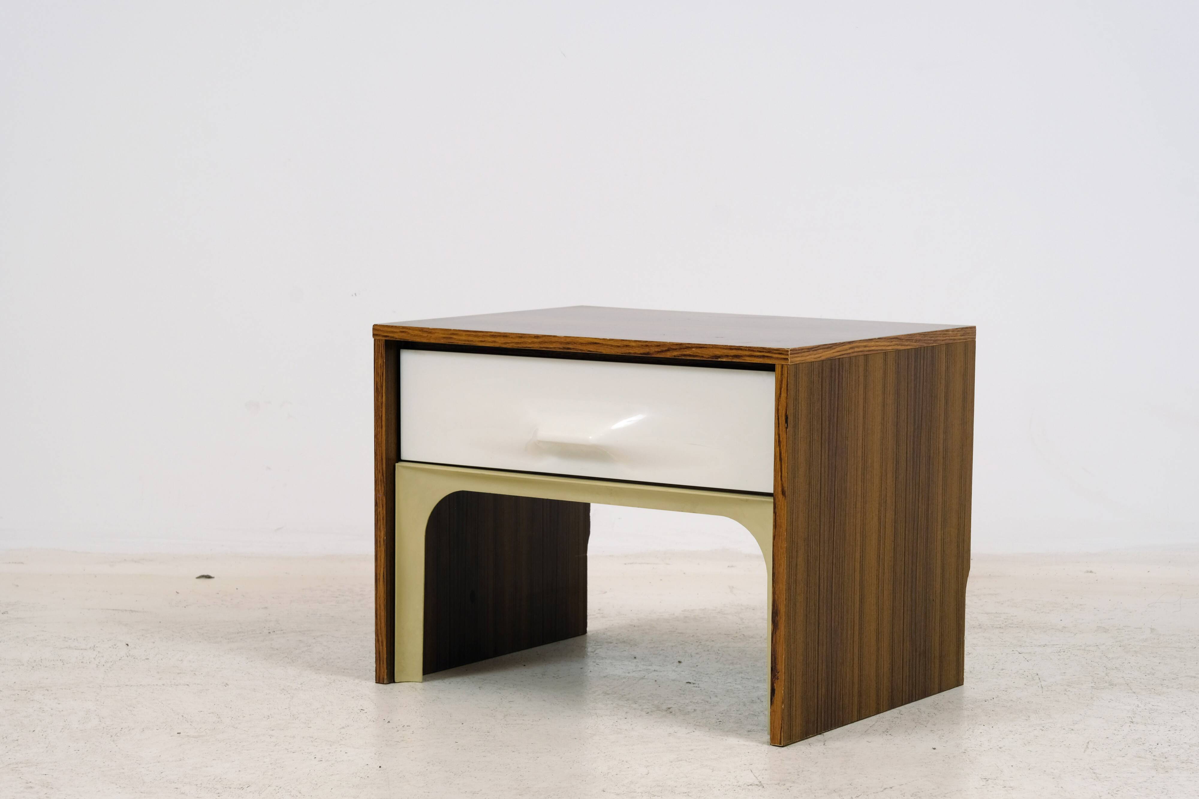DF 2000 Bedside Table with Drawer by Raymond Loewy 1970's