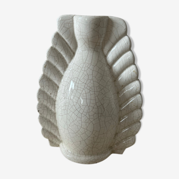 Ceramic vase and a small denbac vase in glazed stoneware