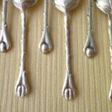 12-spoon box silver metal mocha model "Coffee beans"
