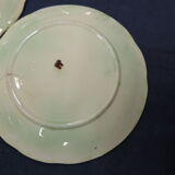 Set of six old slurry dessert plates