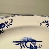 Antique oval Boch platter – “Grand Bouquet” decoration