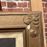 Framed painting of a man on mica.